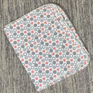 Lot of 4 Handmade‎ Baby Boys Girls Burp Cloths Hearts Gray Red Cotton Gift New